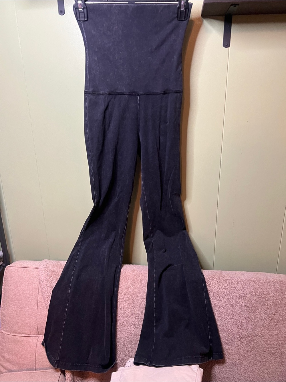 aerie OFFLINE Black Foldover High-Rise Leggings